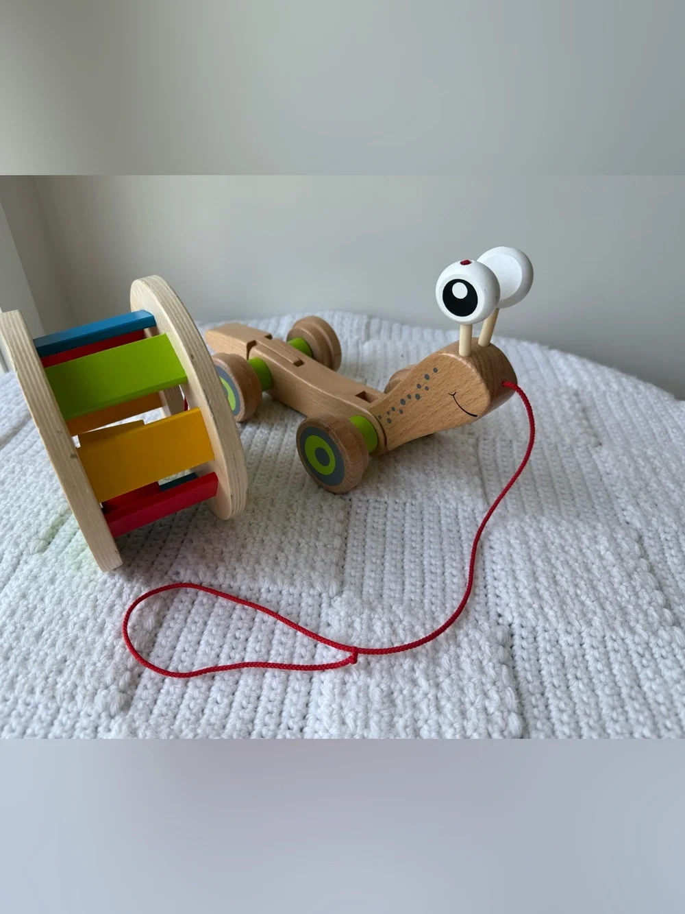 Hape Walk-A-Long Snail wooden pull toy